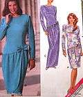 Vtg 90s dress evening gown pattern shaped bodice wrap s