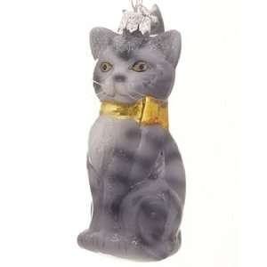  Personalized Grey Cat Christmas Ornament