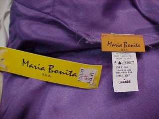 Up for your consideration is a fabulous Maria Bonita purple and 