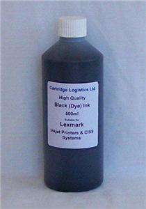 Lexmark CISS Refill Ink   500ml Black   Comp Dye Ink  