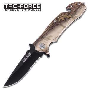  3.5 Tac Force Spring Assisted Rescue Super Knife   Brown 