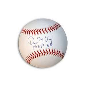 Denny McLain Autographed Baseball Inscribed MVP 68  