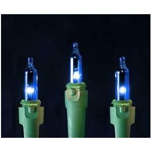   200 Heavy Duty Blue mini Lights With Green Wire Indoor / Outdoor use