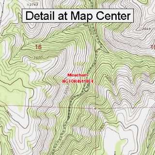 USGS Topographic Quadrangle Map   Meacham, Oregon (Folded/Waterproof 