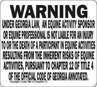 Georgia Equine Signs Many More Signs Available  