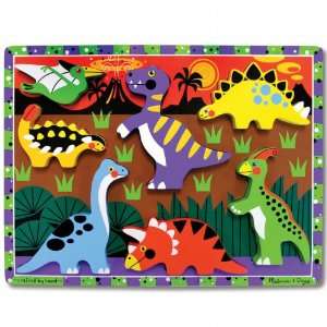  Melissa and Doug Dinosaurs Chunky Wooden Puzzle Toys 