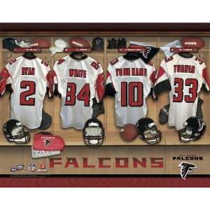  Personalized Atlanta Falcons Locker Room Print Sports 