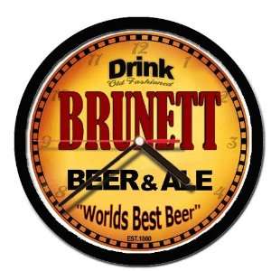  BRUNETT beer and ale cerveza wall clock 