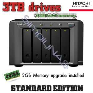  Synology DS1512+ 9TB (3 x 3TB HT) Integrated with Hitachi 