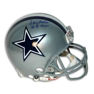 Craig Morton Dallas Cowboys Proline Helmet Inscribed SB VI Champs 