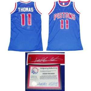  Isiah Thomas Autographed Jersey  Details Detroit Pistons 