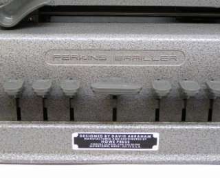 Perkins Brailler Braille Typewriter   Exc Condition  