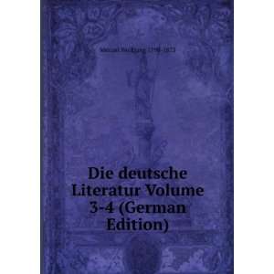   German Edition) Menzel Wolfgang 1798 1873  Books