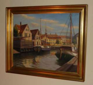   oil on canvas   The CHRISTAINSHAVN Port F.W. SVENDSEN /LISTED