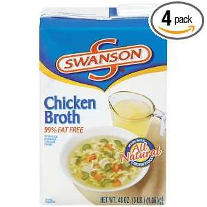 Swansons Natural Goodness Broth, Chicken, 49 Ounce (Pack of 4 