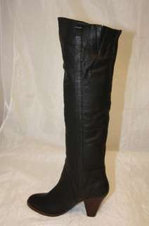   CAMPBELL NEW WOMENS 8 TALL SUPPLE BLACK LEATHER KNEE HIGH BOOTS ~n