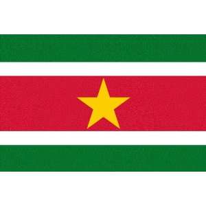  Suriname Flag Clear Acrylic Fridge Magnet 2.75 inches x 2 