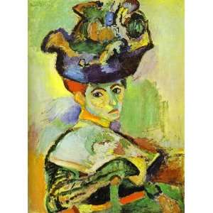  Oil Painting Woman with a Hat Henri Matisse Hand Painted 