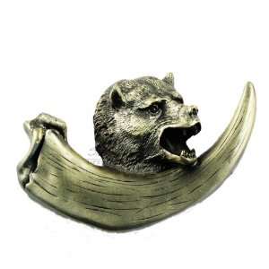   681492, Pull, Bear with Claw Pull   Antique Brass,