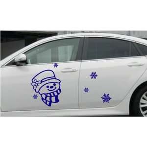  Large  Easy instant decoration car sticker  Happy Snowman 