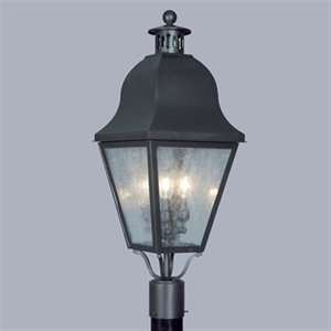   2556 07 3 Light Amwell Post Mount Light Fixture