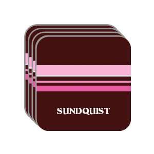 Personal Name Gift   SUNDQUIST Set of 4 Mini Mousepad Coasters (pink 