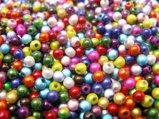 size Assorted Round Miracle Acrylic Loose Beads bse  