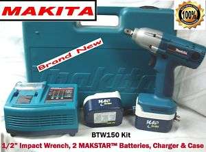 Makita   1/2 14.4 Volt Impact Wrench Kit  BTW150   New  