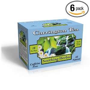   Hebal Tea, Naturally Caffeine Free, 18 Count Tea Bags (Pack of 6