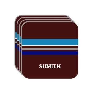 Personal Name Gift   SUMITH Set of 4 Mini Mousepad Coasters (blue 