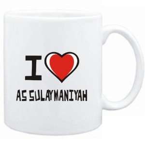    Mug White I love As Sulaymaniyah  Cities