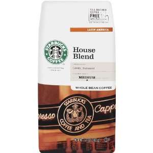 Starbucks House Blend Whole Bean 12 Oz Bag  Grocery 