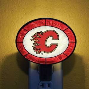  Calgary Flames Memory Company Art Glass Night Light NHL 