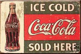 1916 Ice Cold Coke Coca Cola Sold Here Vintage Magnet  