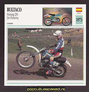 1973 BULTACO PURSANG 250 JIM POMEROY Spain Bike MOTORCYCLE ATLAS PHOTO 