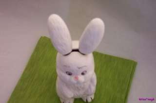 Bunny Rabbit Baby Spoon Fork Holder Porcelain Handle Ears Adorable 
