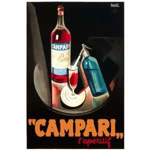  11x 14 Poster.  Campari  Aperitif Poster. Decor with 