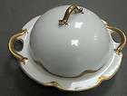 HAVILAND LIMOGES SILVER ANNIVERSARY COVERED BUTTER DISH 3 PIECE