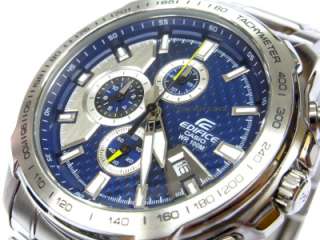 Casio Watch Edifice Blue Stopwatch EF 563D 2 2A EF563  