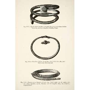  1889 Wood Engraving Bracelet Spiral Silver Sandby Oland 