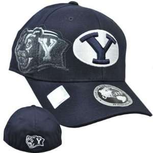  NCAA Brigham Young Cougars Hat Cap Flex Fit Stretch One 