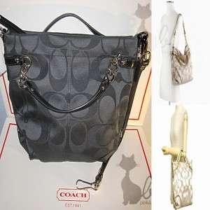 Authentic NWT $298 Coach F17183 Black signature BROOKE Satchel handbag 