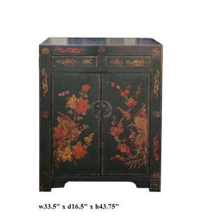   store newsletter chinese green flower birds side table cabinet ss870