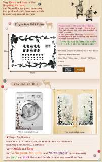 WD 602A FLOWER Removable Graphic Wall Art Decor Sticker  