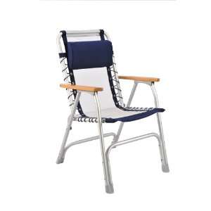  Mings Mark 32020 White Mesh Marine Captain Chair with 