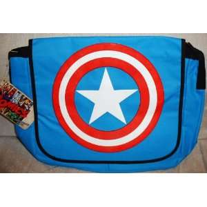  Marvel Comics CAPTAIN AMERICA Logo Shield Messenger BAG 