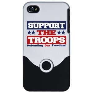   or 4S Slider Case Silver Support the Troops Defending Our Freedom