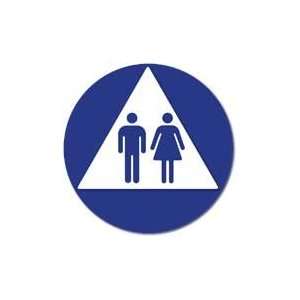   Male and Female Pictograms on White Triangle   12x12
