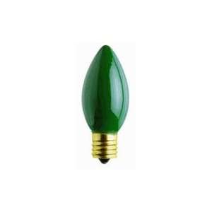   of 4 Opaque Green C7 Replacement Christmas Light Bulbs
