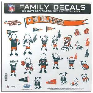  Miami Dolphins NFL Family Car Decal Set (Large) Sports 